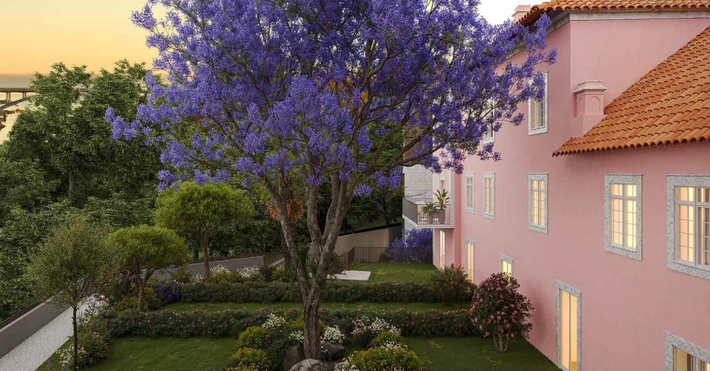 Apartamento 2 quartos com jardim e 2 vagas de garagem no Porto