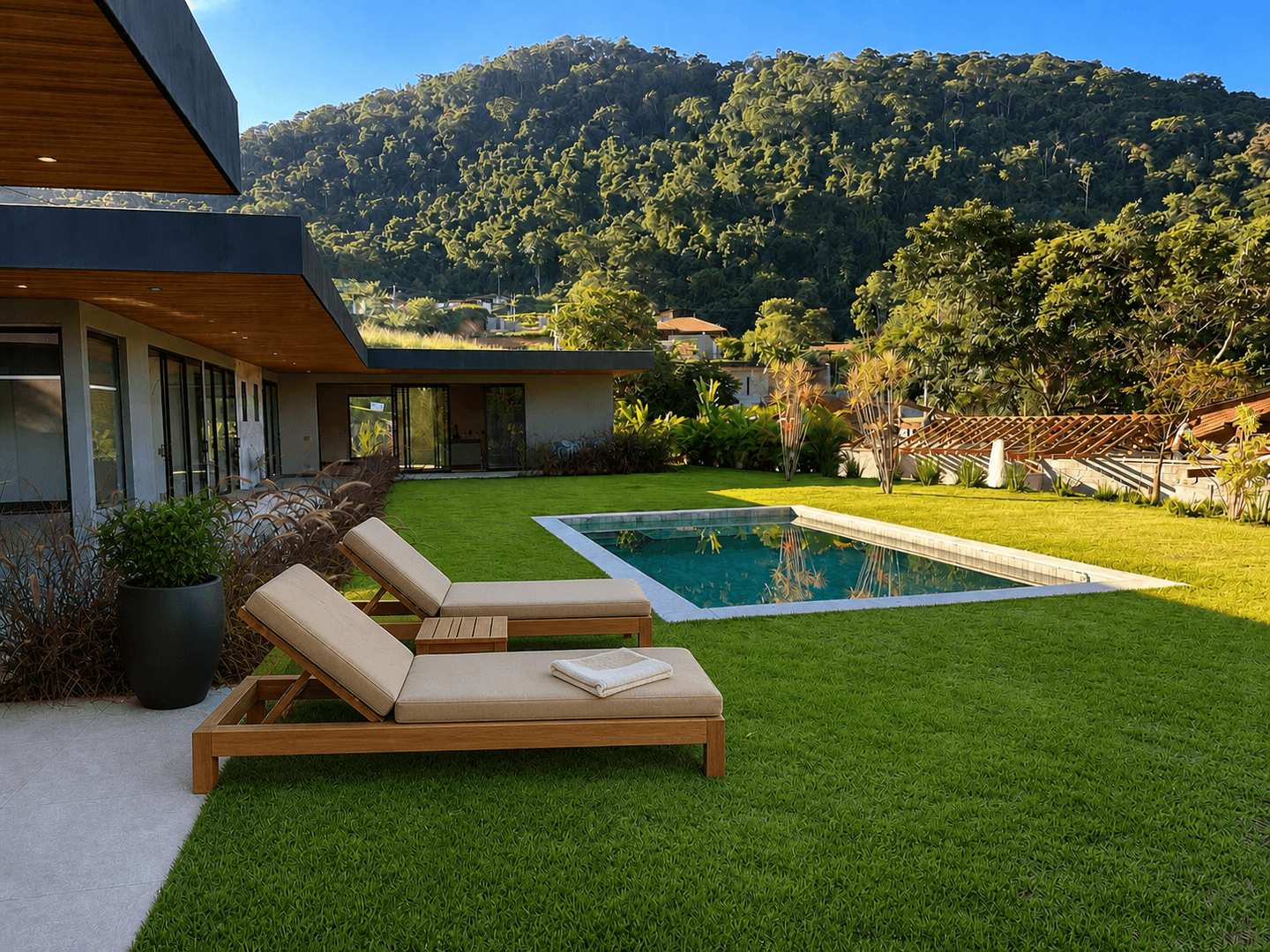 Casa contemporânea integrada à natureza no Condomínio Estância do Rio, Secretário
